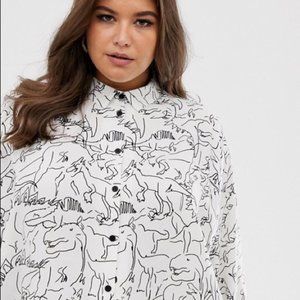 ASOS DESIGN Curve cropped long sleeve shirt